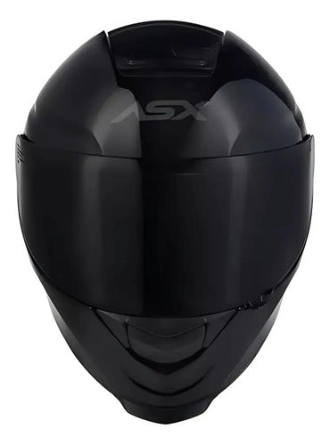 Capacete ASX Eagle Solid Preto Cinza Brilhante