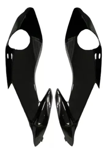 Par de Carenagens Laterais do Farol Paramotos Honda Cg 160 Fan Start 2022 a 2024 Preto Brilhante