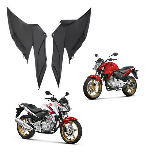 Par de Tampas Laterais Paramotos Honda Cb 300r 2009 a 2015 Preto