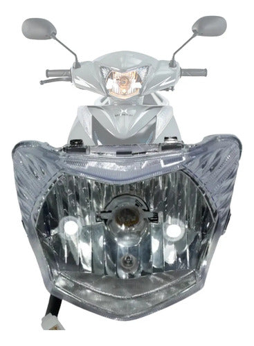 Farol Bloco Óptico com Lâmpada LED Smartfox Shineray Jet 50 125
