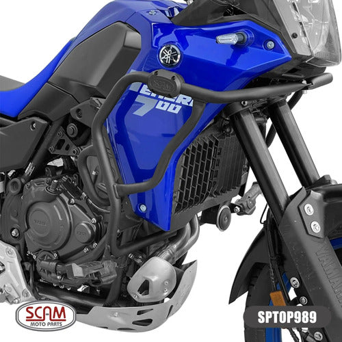 Protetor de Motor com Pedaleira Scam Yamaha Ténéré 700 2026 em diante Preto Fosco