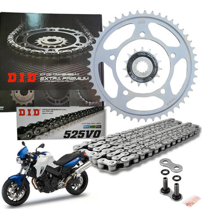 Kit Relação DID Premium com Retentor BMW F 800 R 2009 em diante 525VO 120L 47/20T