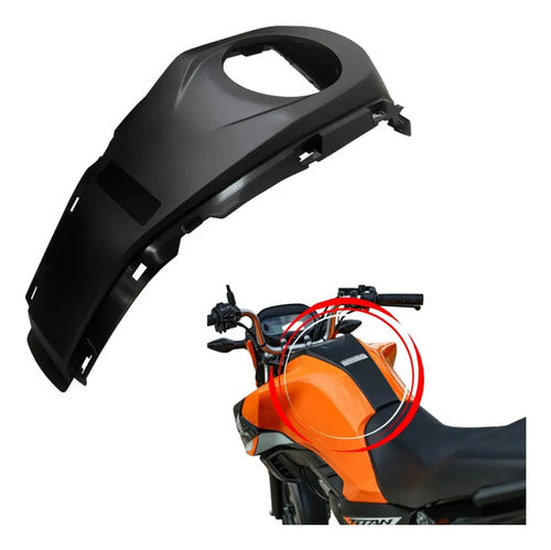 Capa do Tanque Central Paramotos Honda Cg 160 Titan Fan 2025 em diante Preto