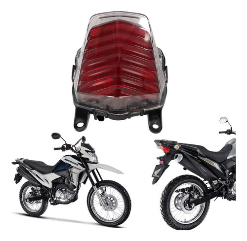 Lanterna Traseira Paramotos Honda Bros 160 2015 a 2024 Vermelho Cristal