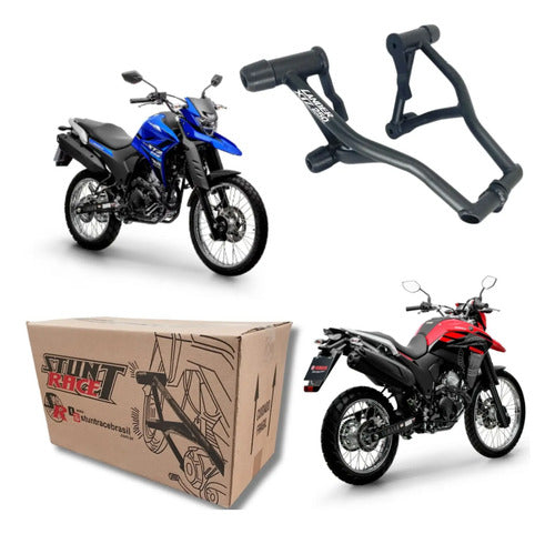 Protetor de Motor Stunt Race Cage Yamaha Lander 250 2007 em diante Preto Fosco