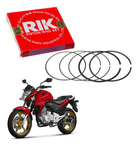 Jogo de Anéis do Pistão RIK Honda Xre 300 2009 a 2023 Cb 300r 2009 a 2015 0,75 mm