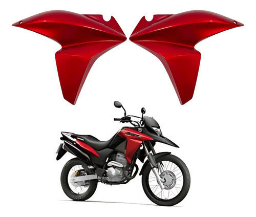 Par de Abas do Tanque Paramotos Honda Xre 300 2013 a 2015 Vermelho