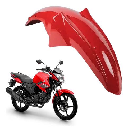 Paralama Dianteiro Yamaha Factor 125 Fazer Factor 150 2016 a 2024 Vermelho Brilhante