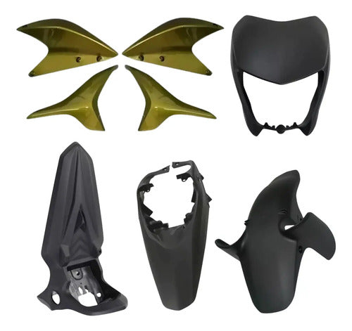 Kit Carenagem Completo Paramotos Honda Xre 300 2010 a 2012 Verde Metálico