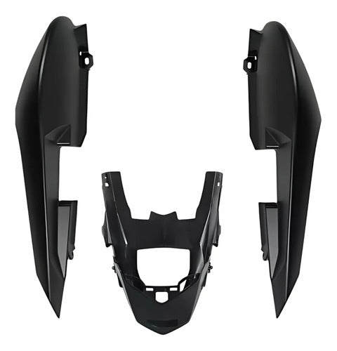 Rabeta Lateral Completa Paramotos Yamaha Fazer 150 2020 a 2024 Preto Fosco