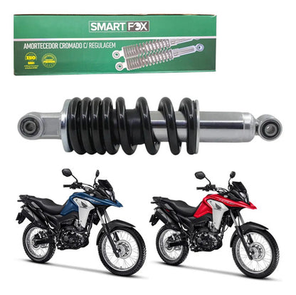 Amortecedor Traseiro Central Pro-Link Smartfox Honda Bros 125 150 160 Xre 190 Cromado