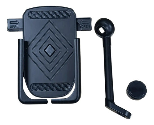 Suporte de Celular para Retrovisor Motocom MT500-2 Giro 360 4 a 7 Polegadas