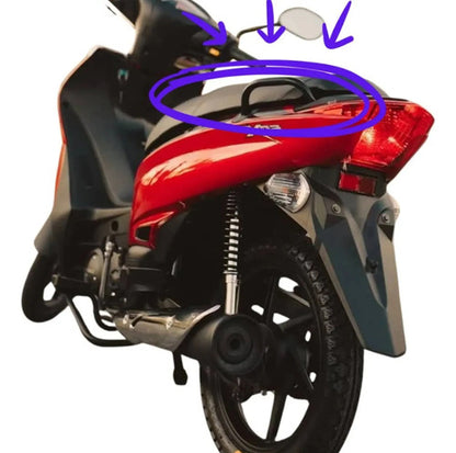 Alça de Garupa Esquerda Iron Shineray Jet 50 125 Preto