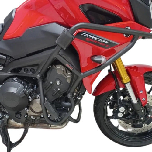 Protetor de Motor com Pedaleira Chapam Yamaha Tracer 900 Mt-09 Preto Fosco