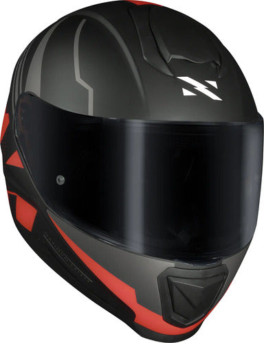 Capacete Norisk Razor Full Preto Vermelho Fosco