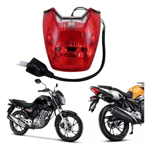 Lanterna Traseira com Soquete Paramotos Honda Cg 125 150 160 Titan Fan Vermelho