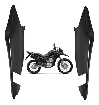 Par de Rabetas Laterais Paramotos Honda Xre 300 2016 a 2018 Cinza Fosco