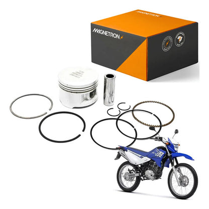 Kit Pistão com Anéis Magnetron Yamaha Factor 125 2000 a 2016 Xtz 125 2003 em diante 0,50 mm