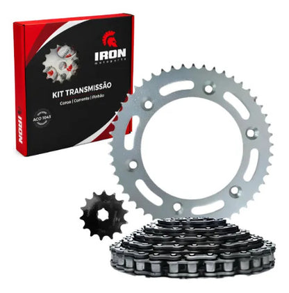 Kit Relação Iron sem Retentor Honda Bros 150 2003 a 2014 428H 130L 50/17T