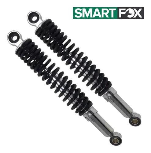 Par de Amortecedores Traseiros com Regulagem Smartfox Honda Cg 150 160 Titan Fan Start Cromado