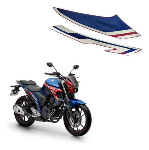 Kit Adesivos da Tomada de Ar Direita Yamaha Fazer Fz25 250 2021 a 2023 Azul