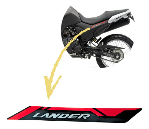 Adesivo da Tampa Lateral Esquerda Yamaha Lander 250 2025 Cinza