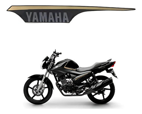 Adesivo da Rabeta Lateral Esquerda Yamaha Factor 150 2024 Preto Dourado