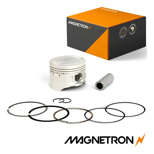 Kit Pistão com Anéis Magnetron Honda Cbx 200 Strada Nx 200 Xr 200r 0,75 mm
