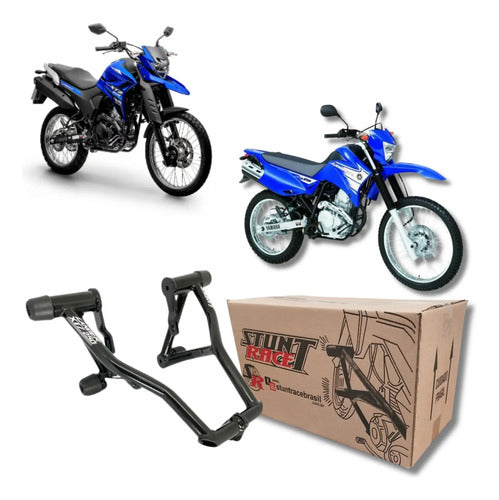 Protetor de Motor Stunt Race Cage Yamaha Lander 250 2007 em diante Preto Brilhante