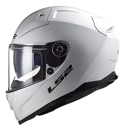 Capacete LS2 FF811 Vector II Solid com Óculos Solar Interno Branco Brilhante Tamanho 58/M