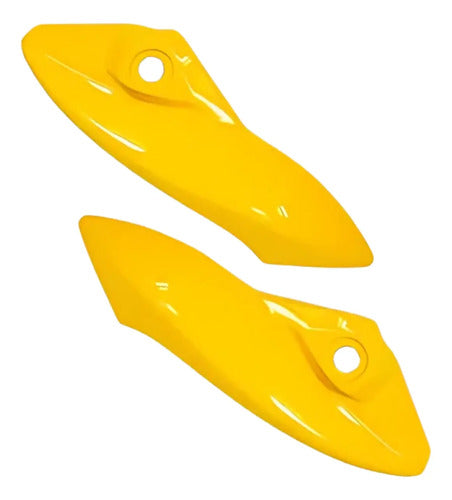 Par de Bananinhas Carenagens Laterais do Farol Paramotos Honda Cb 300r 2009 a 2015 Amarelo
