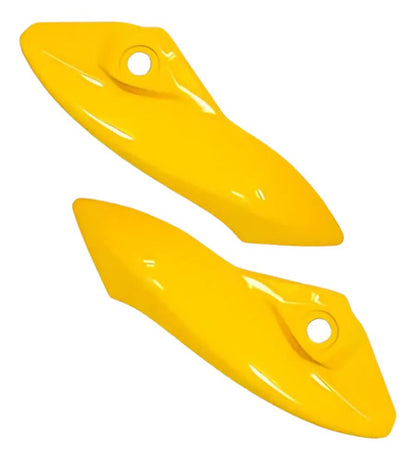 Par de Bananinhas Carenagens Laterais do Farol Paramotos Honda Cb 300r 2009 a 2015 Amarelo