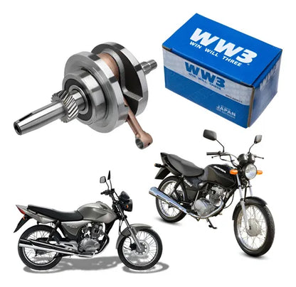 Virabrequim com Biela e Rolamentos WW3 Honda Cg 125 Titan Fan 2002 a 2008