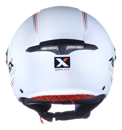 Capacete Aberto ASX City Air Solid Branco Brilhante