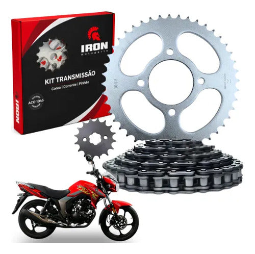 Kit Relação Iron sem Retentor Haojue Dk 150 2017 a 2024 428H 120L 44/14T