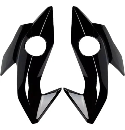 Par de Carenagens Laterais do Farol Paramotos Honda Cg 160 Titan 2016 a 2019 Preto Brilhante