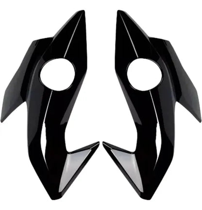 Par de Carenagens Laterais do Farol Paramotos Honda Cg 160 Titan 2016 a 2019 Preto Brilhante