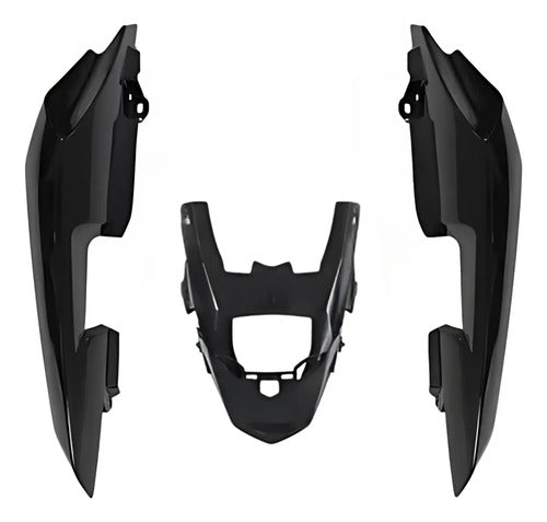 Rabeta Lateral Completa Paramotos Yamaha Factor 150 2016 a 2024 Preto Metálico