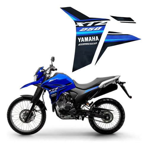 Kit Adesivos da Tomada de Ar Esquerda Yamaha Lander 250 2023 a 2024 Azul