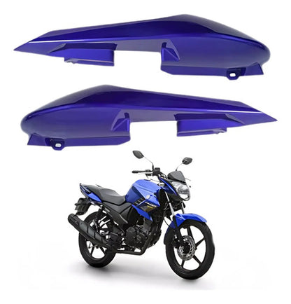 Par de Rabetas Laterais Paramotos Yamaha Fazer 150 2016 a 2018 Azul Metálico