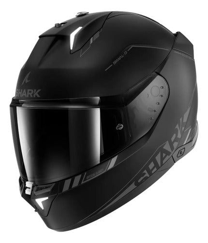 Capacete Shark Skwal i3 Blank com Óculos Solar Interno Preto Fosco