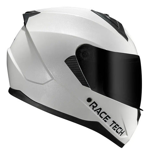 Capacete Race Tech Sector Solid Branco Brilhante