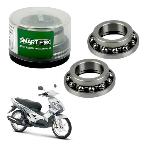 Caixa de Direção com Colar de Esferas Smartfox Yamaha Crypton 105 Neo Crypton 115 Factor 125 Dt 180