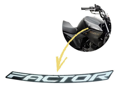 Adesivo Emblema da Capa do Tanque Yamaha Factor Dx 150 2025 Preto Metálico
