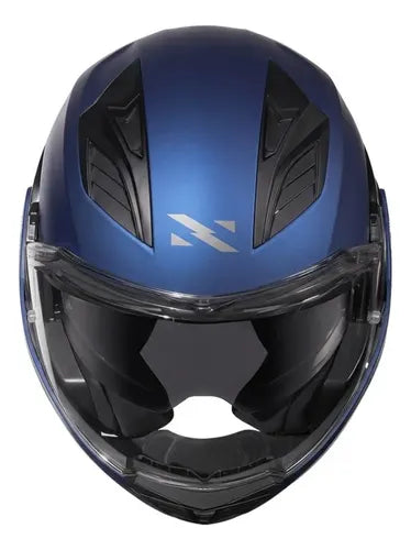 Capacete Escamoteável Norisk Avenger Solid com Óculos Solar Interno Azul Fosco Tamanho 56/S
