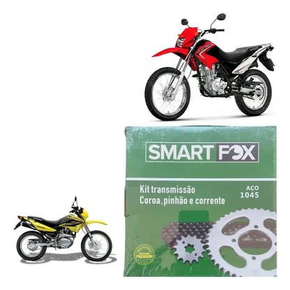 Kit Relação Smartfox sem Retentor Honda Bros 150 2003 em diante 428H 130L 50/17T