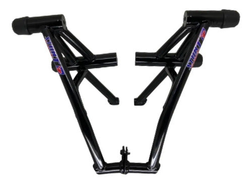 Protetor de Motor Stunt Race Street Cage Honda Pop 110i 2016 a 2024 Preto Brilhante