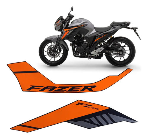 Adesivo da Tomada de Ar Esquerda Yamaha Fazer Fz25 250 2025 Cinza