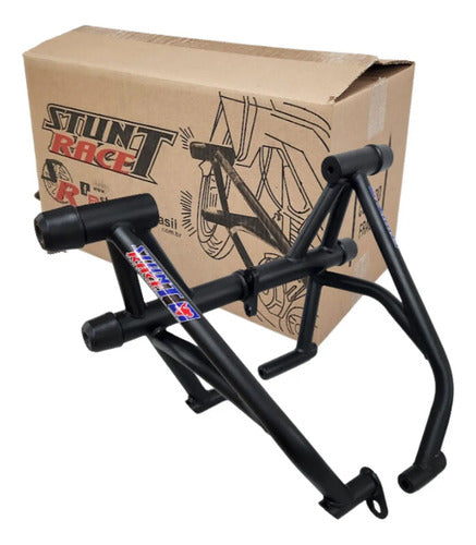 Protetor de Motor Stunt Race Honda Cg 160 Titan Fan Start Cargo 2016 em diante Preto Fosco