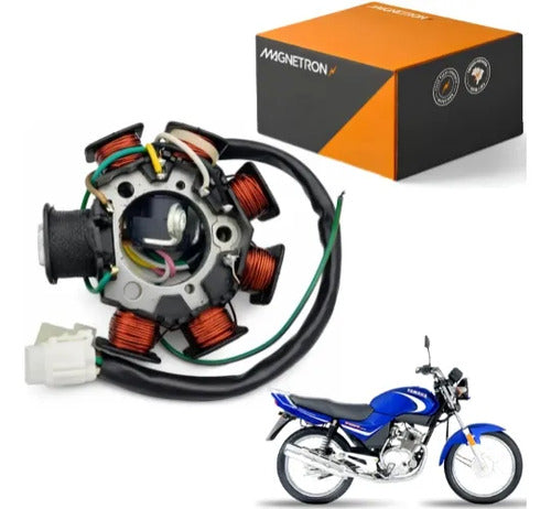 Magneto Estator com Bobina de Pulso Magnetron Yamaha Factor 125 2000 a 2001